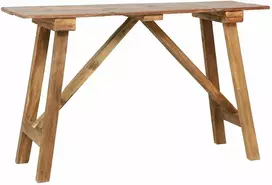 Konsolinis staliukas, 130x40x80cm, mišri perdirbta mediena 283916