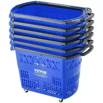 Vevor Plastikinis pirkinių vežimėlis su ratukais