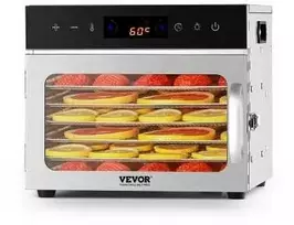 Vevor 6 dėklų maisto džiovintuvas nerūdijantis plienas 400W