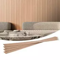 Vevor Medinės akustinės sieninės plokštės, 8 vnt., 245x16 cm