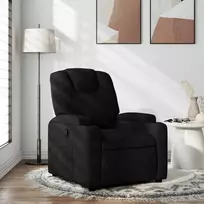Fotelis Atlošiamas krėslas, juodas, audinys