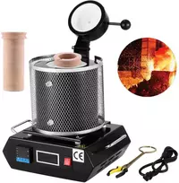 Aukso lydymo krosnis, elektrinė metalo lydymo krosnis, 1150°C skaitmeninis valdymas, 3kg tiglis, aukso, sidabro, aliuminio liejimui ir rafinavimui