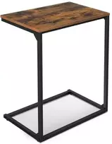 Songmics Šoninis staliukas, 55x35x66 cm, rudas ir juodas