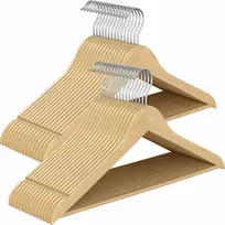 Songmics Drabužių pakabos, medinės, 42.9x8x21 cm, natūralios