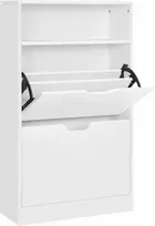 Songmics Batų spintelė, 102x60x24 cm, balta