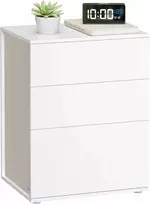 Songmics Naktinis staliukas, 45x35x58,7 cm, balta ir smėlio spalvos