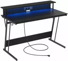 Songmics Žaidimų stalas, 120x60x91 cm, juodas