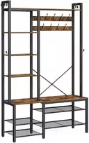 Songmics Drabužių kabykla, 120x40x190 cm, ruda ir juoda