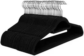 Songmics Drabužių pakabos, 42.7x22x0.6 cm, juoda
