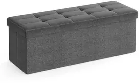 Songmics Laikymo pufas, 110x38x38 cm, pilka