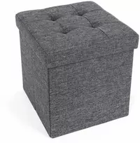 Songmics Laikymo pufas, 38x38x38 cm, pilka