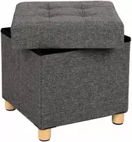 Songmics Laikymo pufas, 38x38x40 cm, pilka