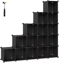 Songmics Sandėliavimo lentyna, 123x31x123 cm, juoda