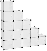 Songmics Sandėliavimo spintelė, 123x31x123 cm, balta