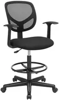 Songmics Biuro kėdė, 53,5x56,5x102-120 cm, juoda