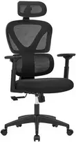Songmics Biuro kėdė, 65x60x120-130 cm, juoda