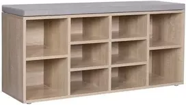 Songmics Batų suoliukas, 104x30x48 cm, Natūralus