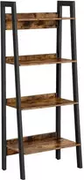 Songmics Kopėtėlių lentyna, 56x34x137,5 cm, ruda ir juoda