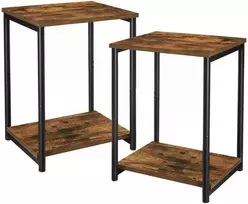Songmics Šoninis staliukas, 38.5x30x50 cm, juodas