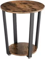 Songmics Šoninis staliukas, 50x36x57 cm, rudas, juodas