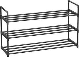 Songmics Batų lentyna, 92x30x54 cm, juoda
