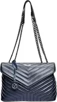 Luisa Vannini Moteriška odinė rankinė LV 2183 Blu Scuro
