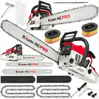 Benzininis grandininis pjūklas, galingas medienos pjovimo pjūklas, 65 cm³ variklis, 5.7 kW, malkoms, miškui ir sodui