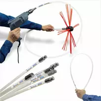 Kamino valymo šepečių rinkinys, besisukantis gręžtuvui, 6 metrų dūmtraukio valymo rinkinys, suodžių šalinimo įrankis židiniams