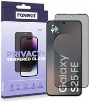 FoneKit Privacy+ Full Cover panssarilasi, Samsung Galaxy S25 FE