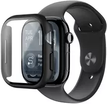 AmazingThing Radix Glass Screen Protector with dėklas skirtas Apple Watch Series 11 42mm – Juodas
