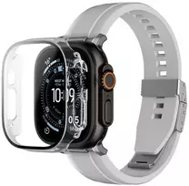 AmazingThing Radix Glass Screen Protector with dėklas skirtas Apple Watch UItra 3 49mm – Clear