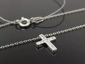 Best Diamonds Auksinė grandinėlė su Kryžiuku ir briliantais