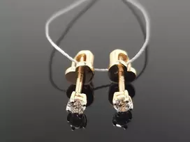Best Diamonds Auksiniai auskarai su briliantais