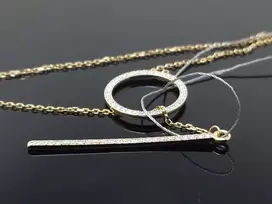 Best Diamonds Geltono aukso grandinėlė su briliantais
