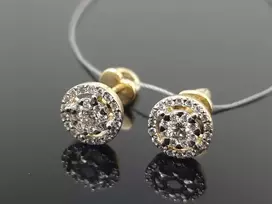 Best Diamonds Geltono aukso auskarai su briliantais