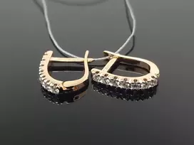 Best Diamonds Auksiniai auskarai su briliantais