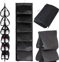 Batų dėklas spintai pakabinamas 115x32 cm juodas