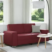 Dvivietė sofa Vyno raudona 180 cm Dirbtinė oda