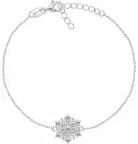 Brilio Silver Charming sidabrinis bracelet with zircons Snowflake BRC254W