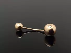Auksinis auskaras į bambą