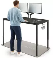 Elektrinis Reguliuojamo Aukščio Stalas Desktronic HomeMax Juodas/Juodas, 160x80cm, Keturi varikliai, Magnetinis kabelių laikiklis