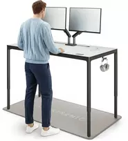 Elektrinis Reguliuojamo Aukščio Stalas Desktronic HomeMax Juodas/Baltas, 160x80cm, Keturi varikliai, Magnetinis kabelių laikiklis
