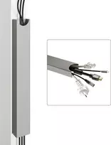 Desktronic Magnetinis darbo stalo laidų laikiklis, Metalinis, Pilkas