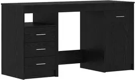 Stalas 2 pcs Juodas ąžuolas 140 x 50 x 76 cm Apdirbta mediena