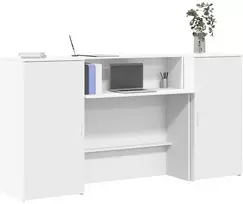 Registratūra, baltos spalvos, 200x50x103,5 cm, apdirbta mediena