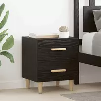 Lovos spintelė su stalčių 2 pcs Juodas ąžuolas 40 x 35 x 47.5cm