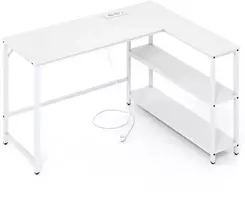 Promotions Kampo rašomasis stalas, 131x106x75 cm, balta, metalinis rėmas