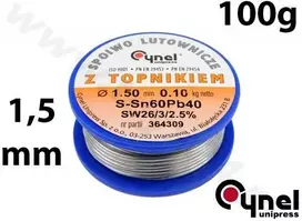Toya Sa Poland Lydmetalio viela Ø 1,50mm. 100g su fliusu (76814)