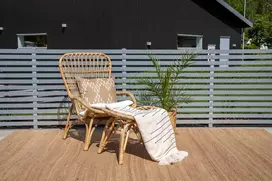 Sofa Venture Design Poilsio kėdė Ella, 45x47 cm, balkšva, ratanas