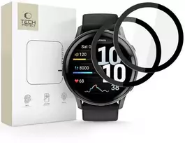 „Tech-Protect Glass Flex+“ 2 vnt. pakuotė, skirta „Garmin Venu 4 45mm“ – juodas